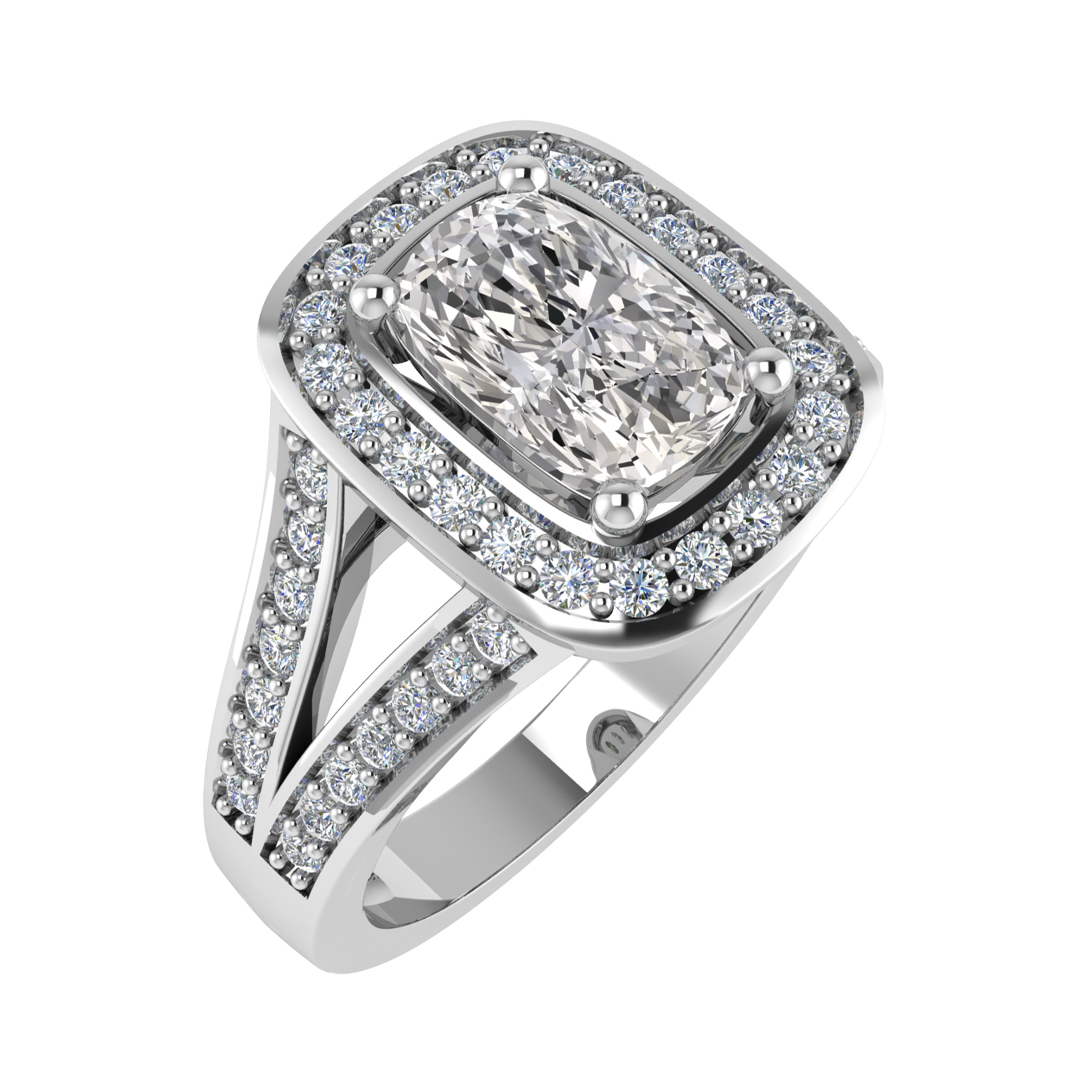 Marina Lab Grown 4 Prong Cluster Diamond Ring