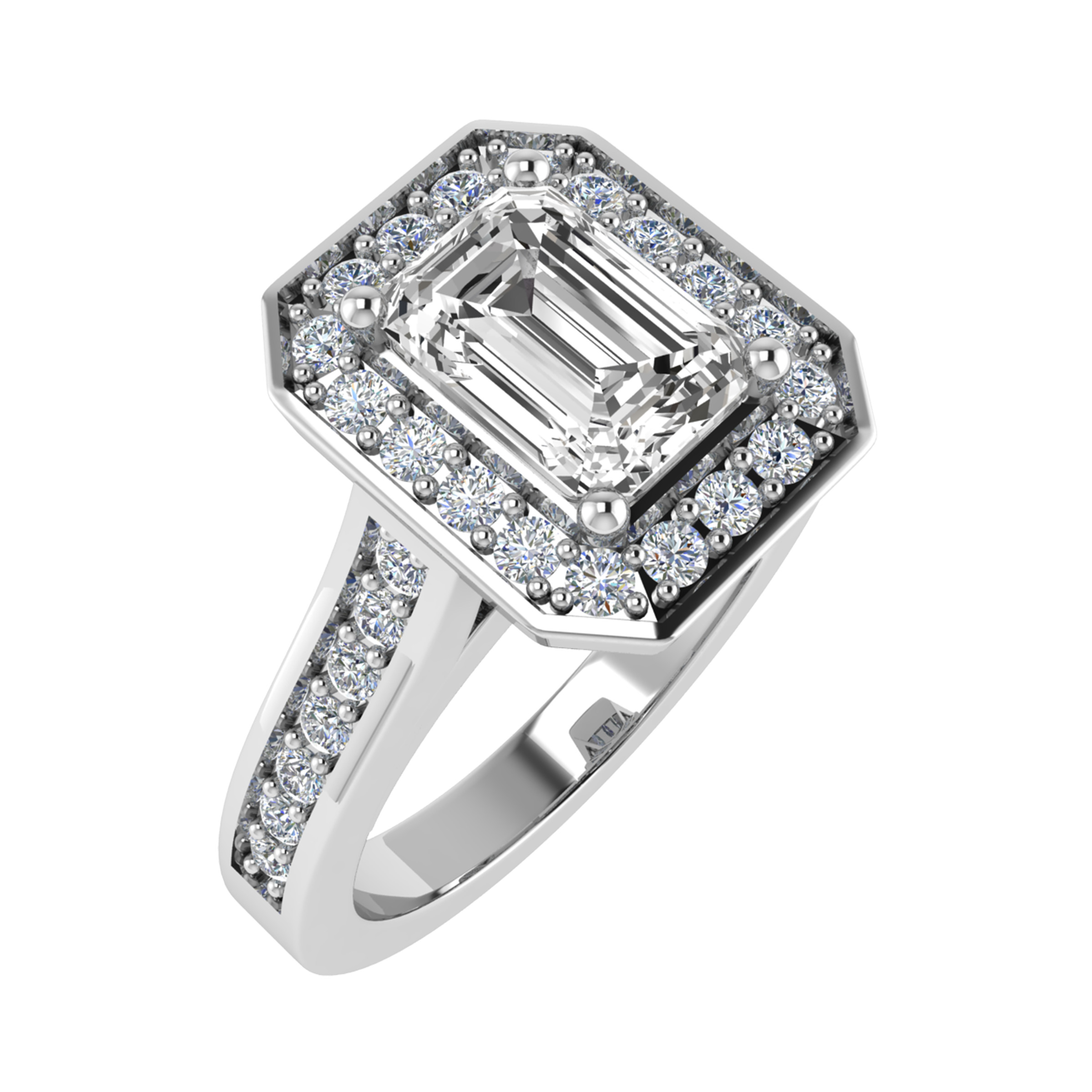 Zayla Lab Grown 4 Prong Cluster Diamond Ring