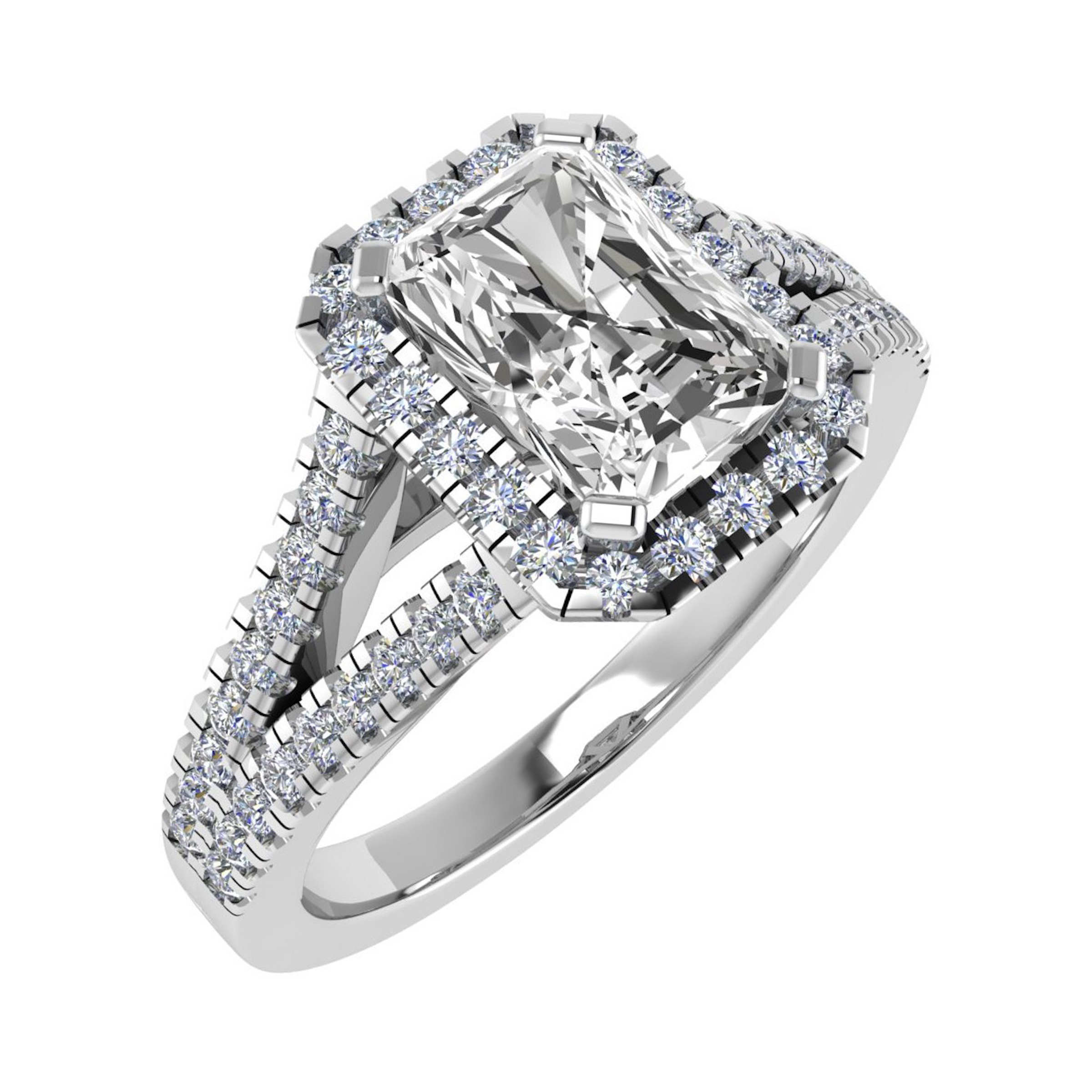 Aeria Lab Grown Diamond Halo Engagement Ring