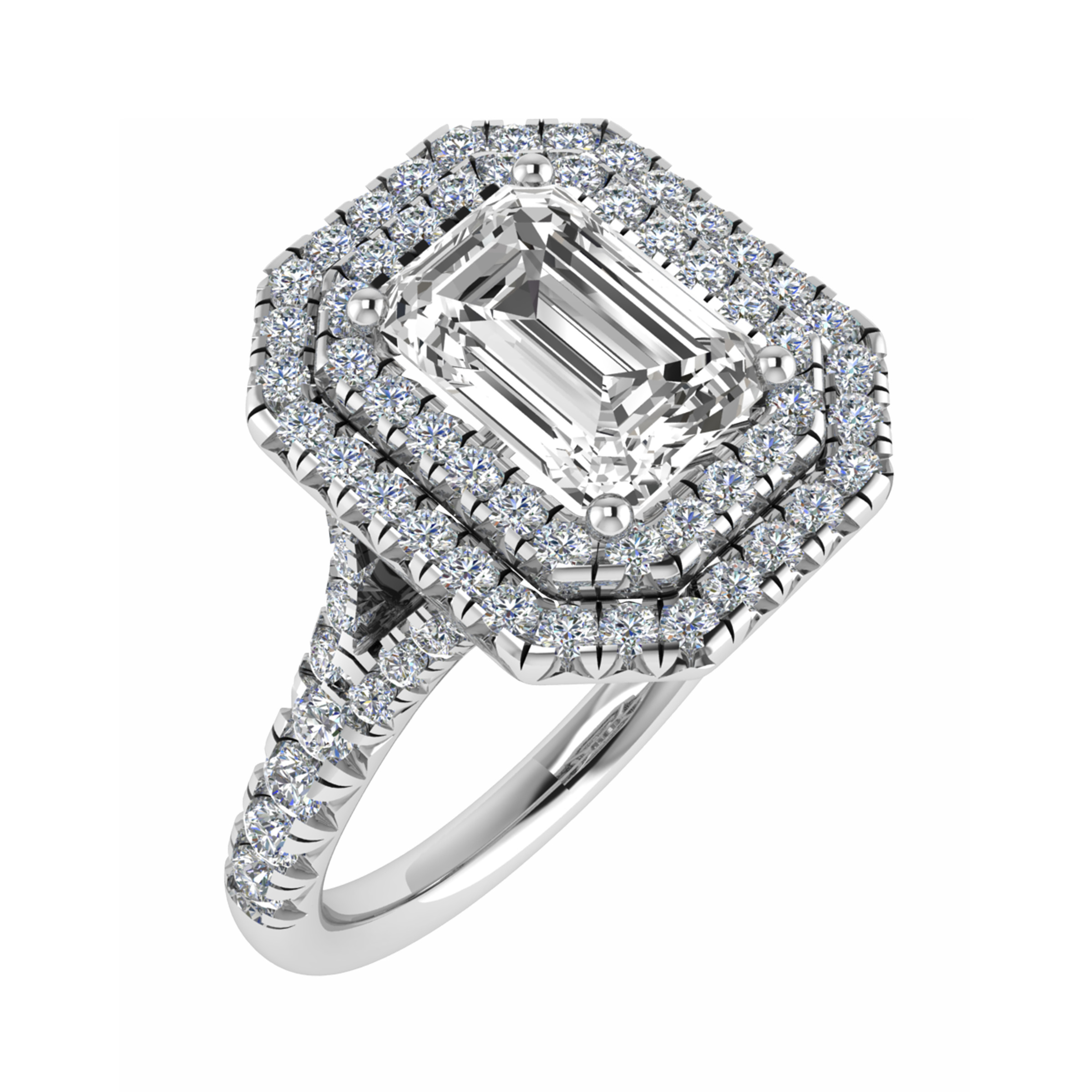 Nova Lab Grown 4 Prong Cluster Diamond Ring
