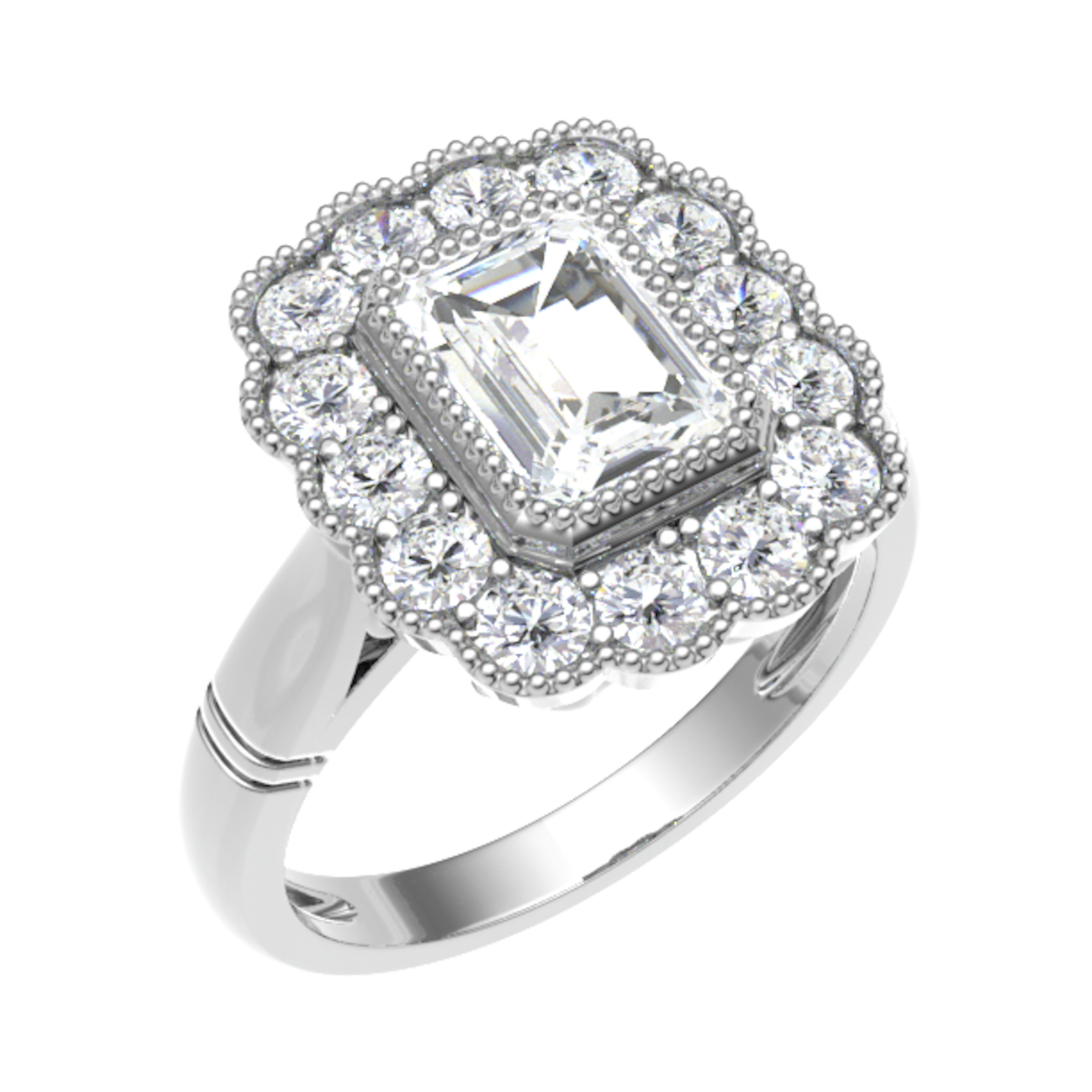 Shyla Lab Grown Bezel Cluster Diamond Ring