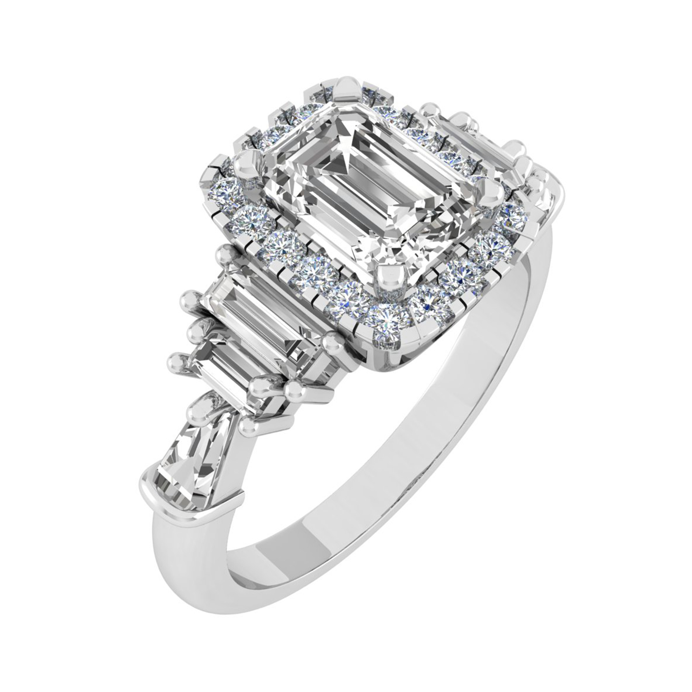 Emmeline Lab Grown Diamond 4 Prong Vintage Engagement Ring