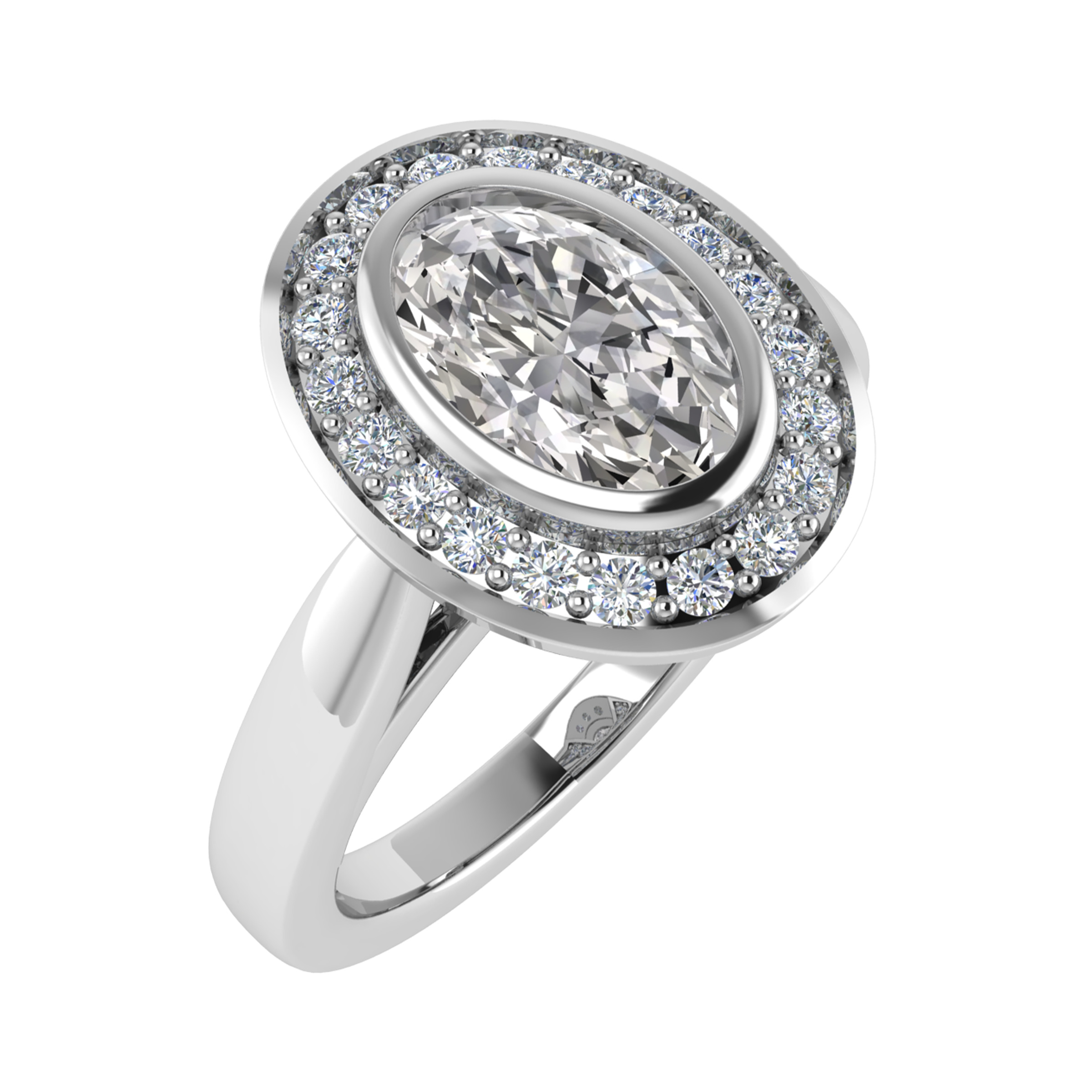 Zia Lab Grown Bezel Cluster Diamond Ring
