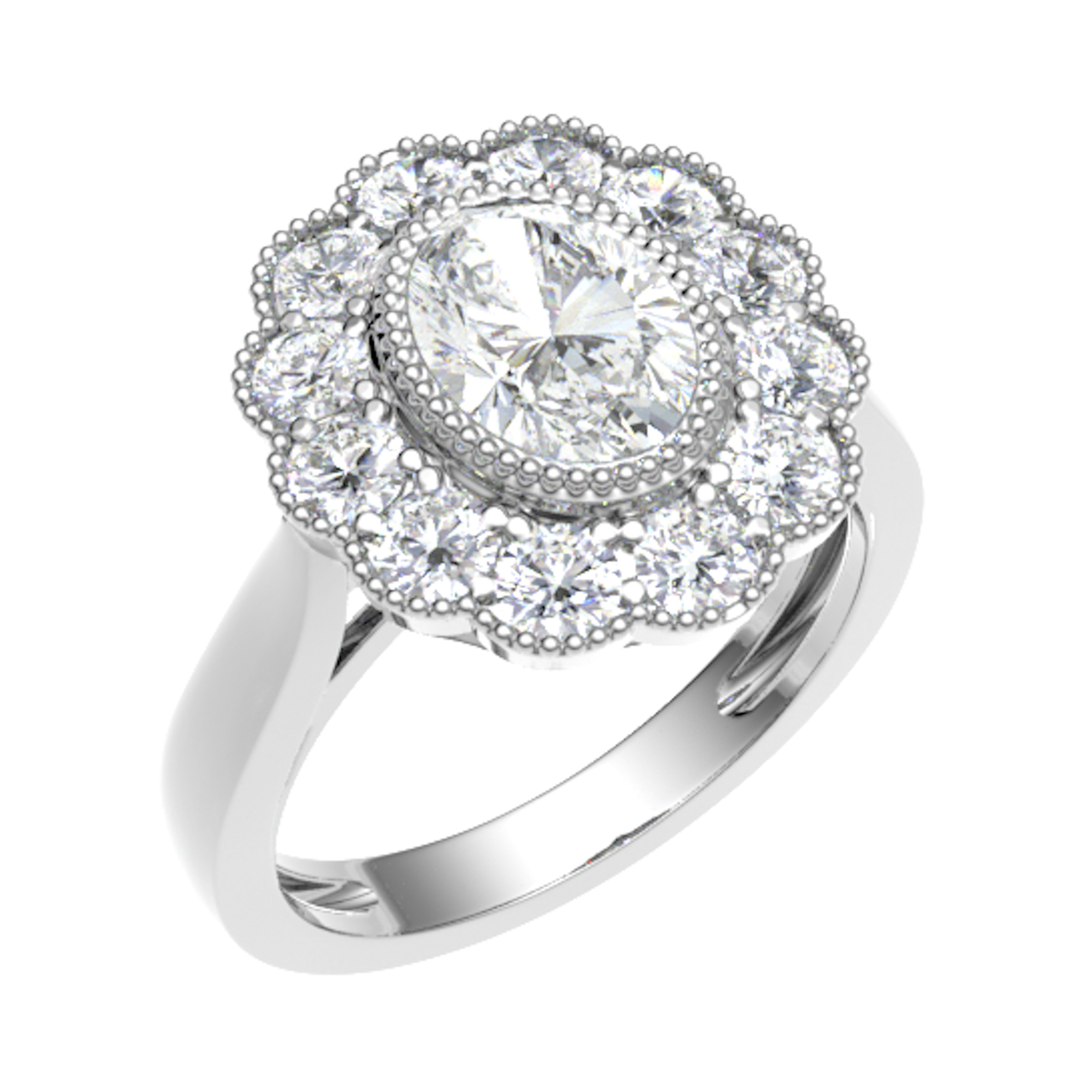 Penelope Lab Grown Bezel Cluster Diamond Ring