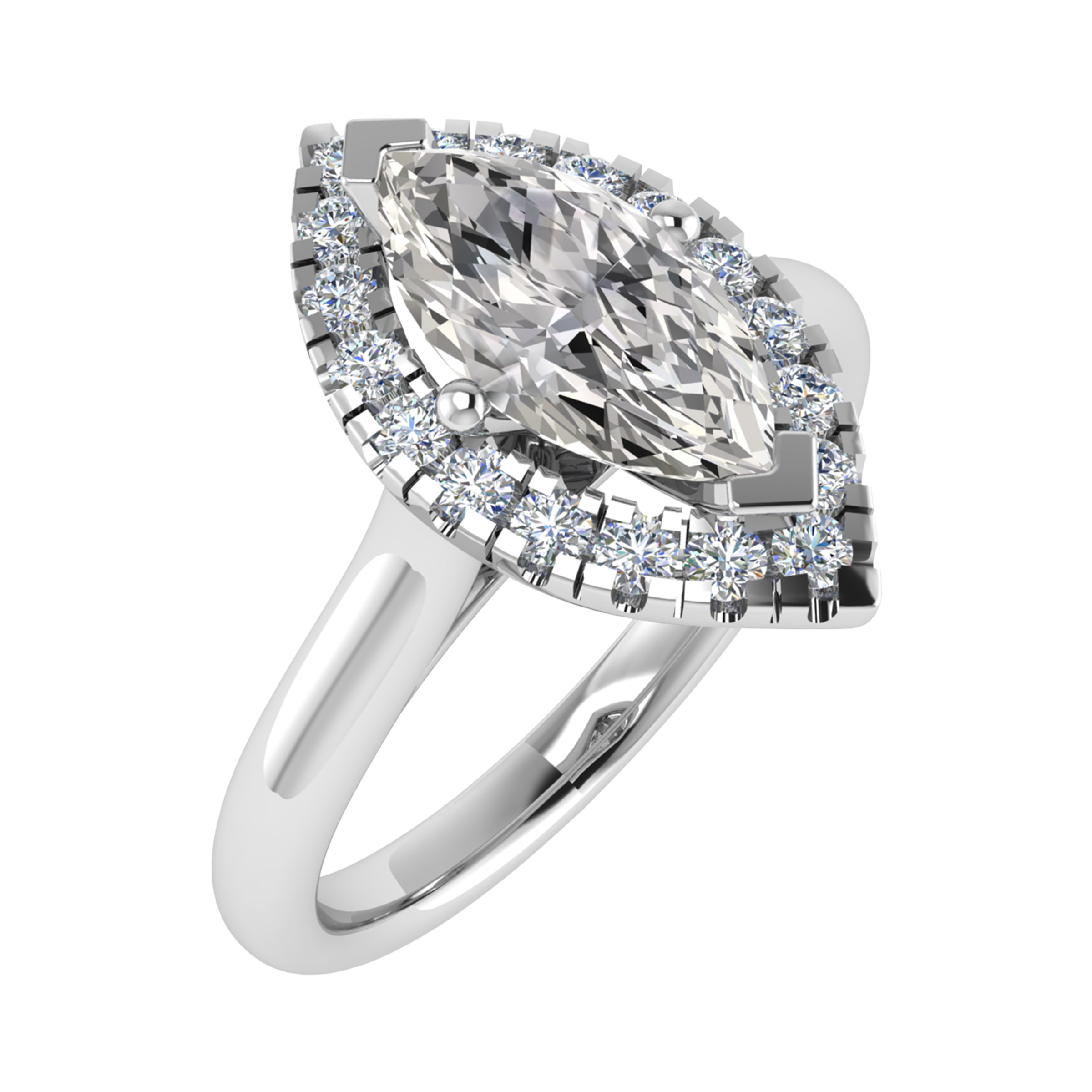 Molly Lab Grown 4 Prong Cluster Diamond Ring