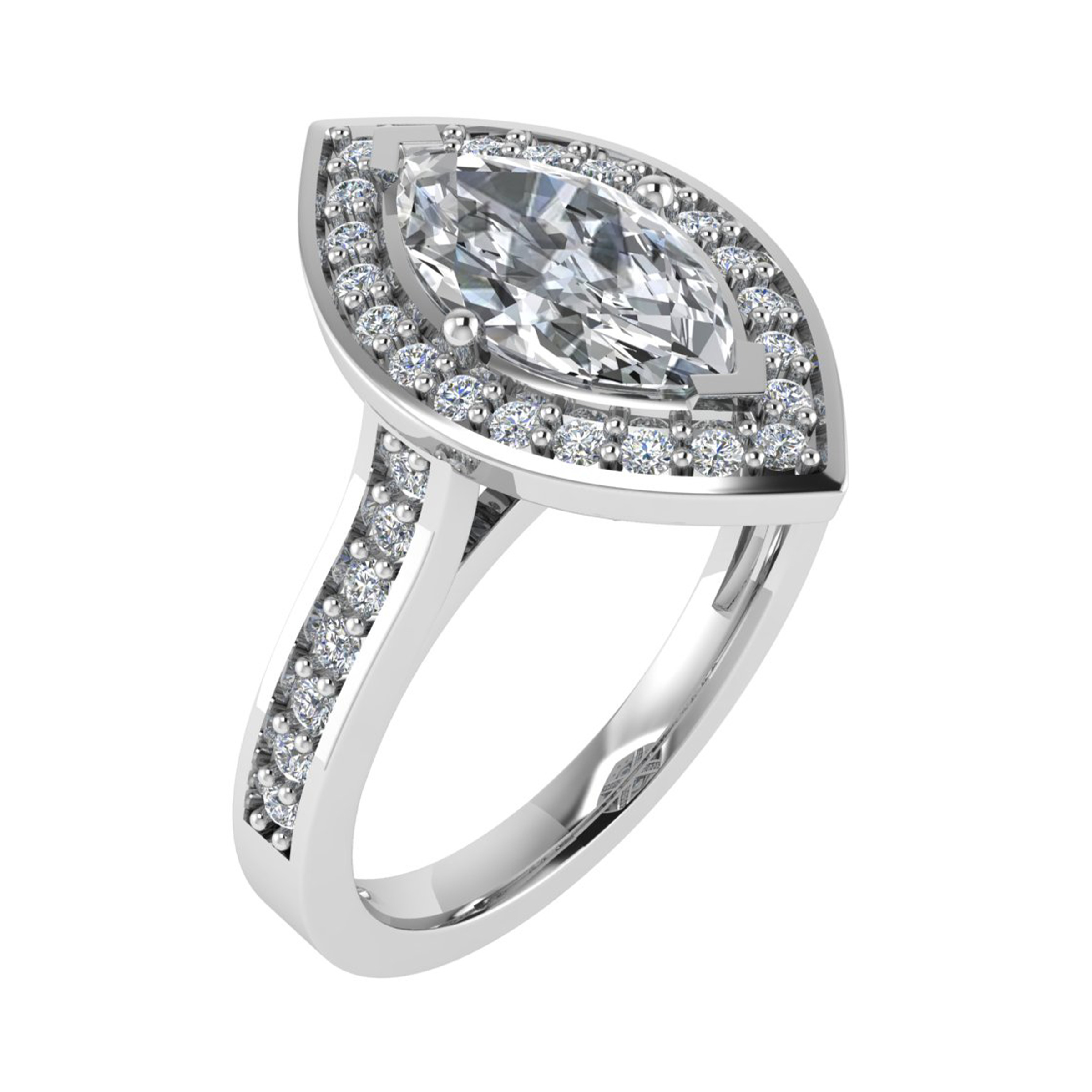 Evalina Lab Grown 4 Prong Cluster Diamond Ring