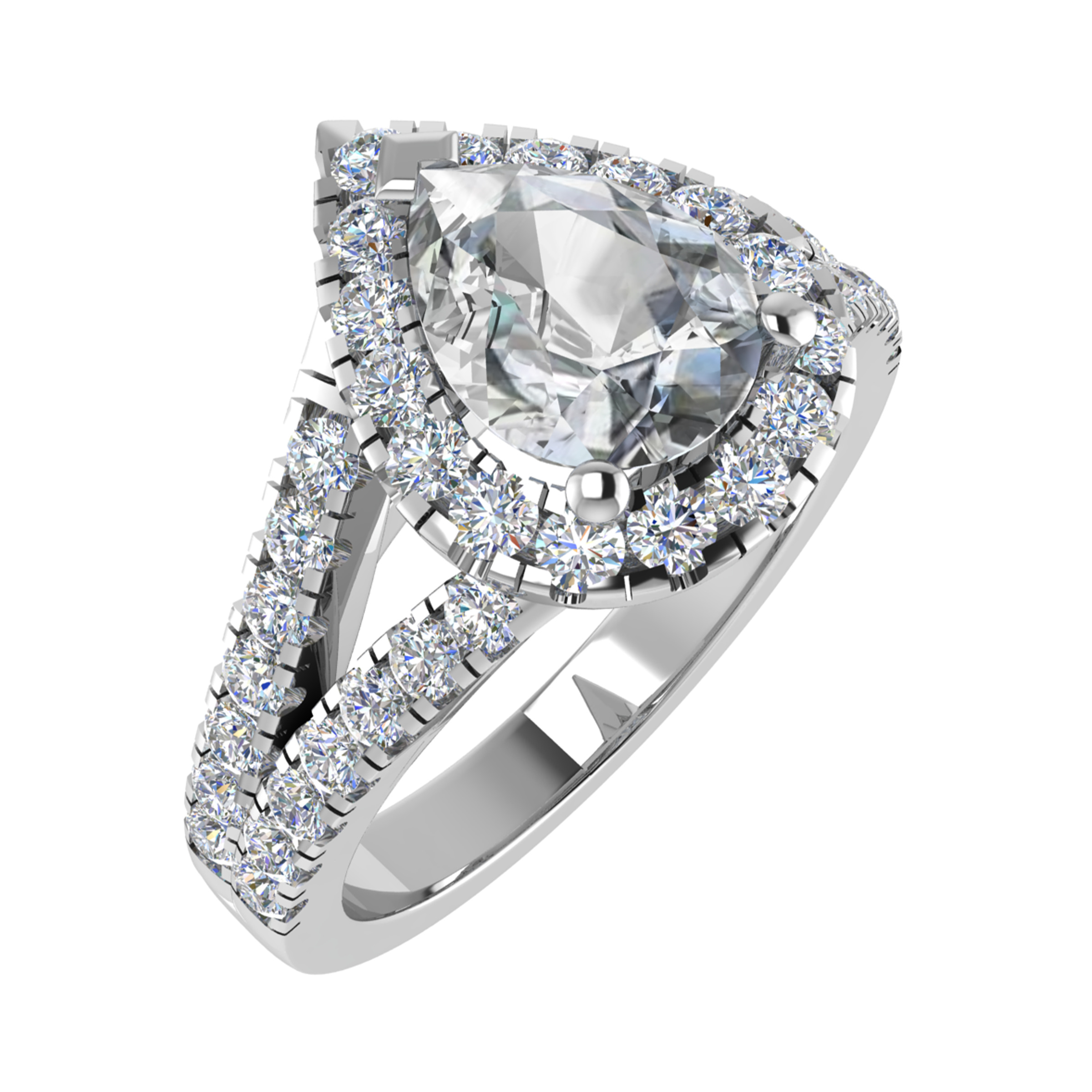 Aefled Lab Grown Diamond Halo Engagement Ring