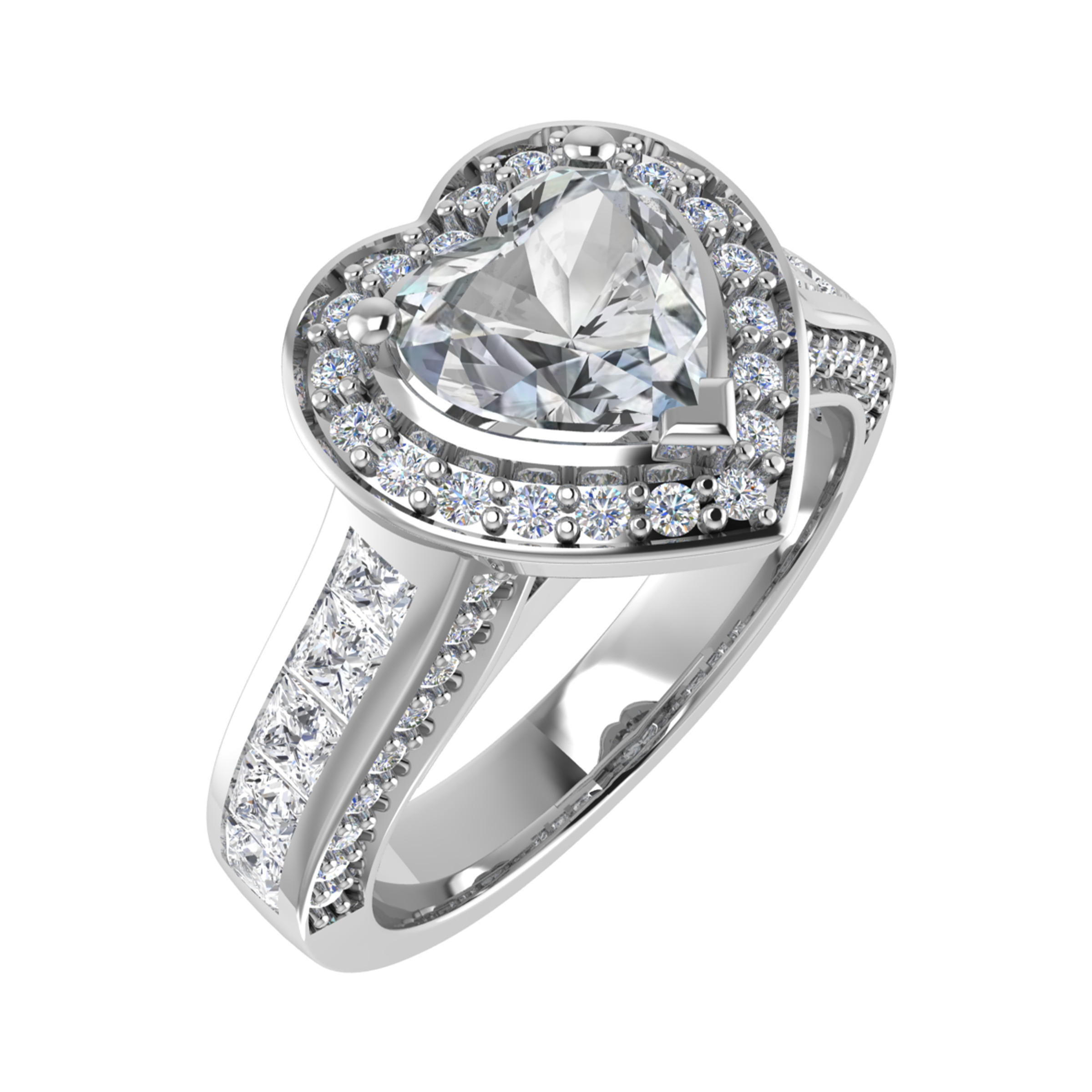 Renita Lab Grown 3 Prong Cluster Diamond Ring