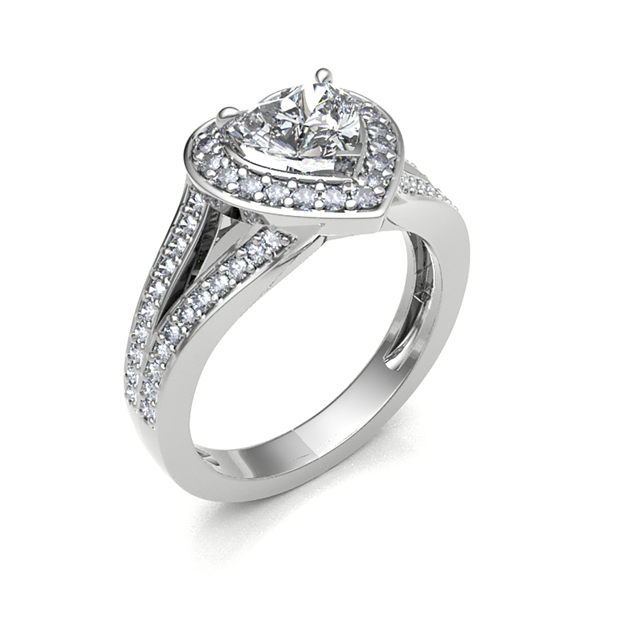 Reeta Lab Grown 3 Prong Cluster Diamond Ring