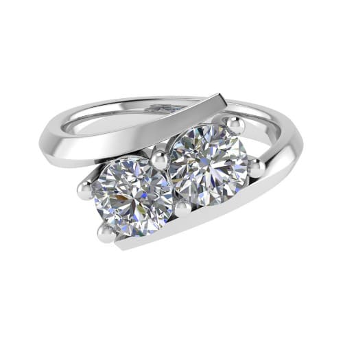Steffi Lab Grown Diamond 4 Prong Two Stone Engagement Ring