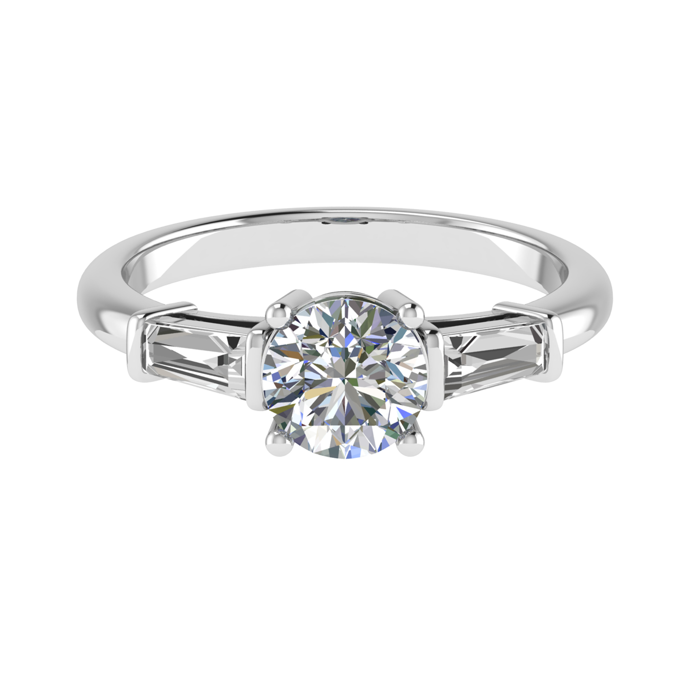 Aileth Natural Diamond Trilogy Engagement Ring