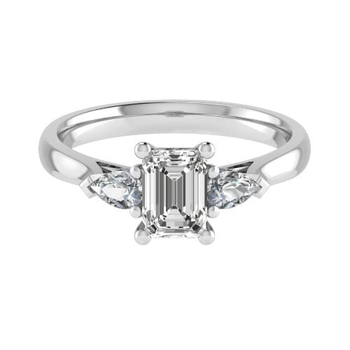  Chaos Lab Grown 4 Prong 3 Stone Diamond Ring