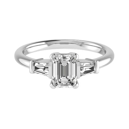 Chatlie Natural 4 Prong Side Stone Diamond Ring