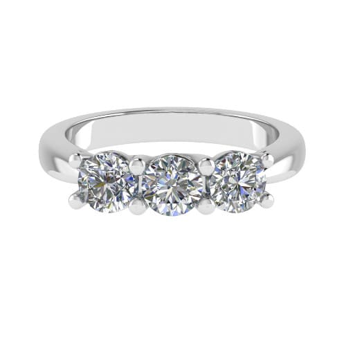 Daneysha Lab Grown 4 Prong 3 Stone Diamond Ring