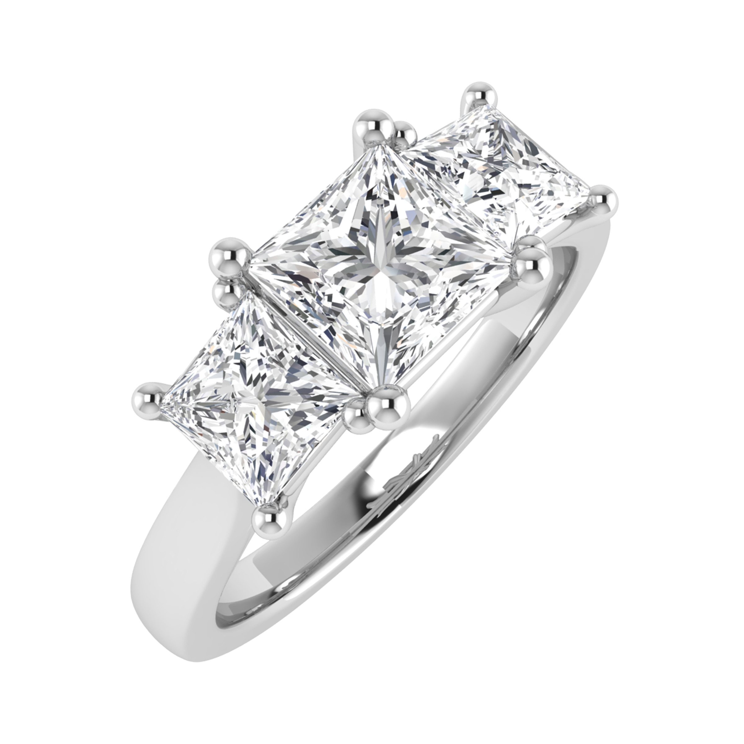 Daryll Lab Grown 4 Prong 3 Stone Diamond Ring