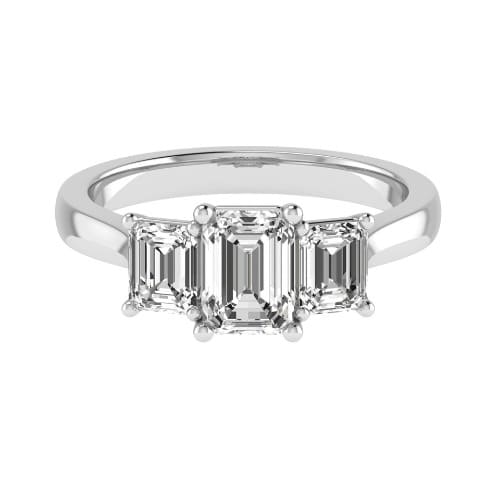 Darin Lab Grown 4 Prong Trilogy Engagement Diamond Ring