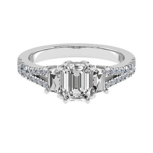 Danylynn Lab Grown 4 Prong 3 Stone Diamond Ring