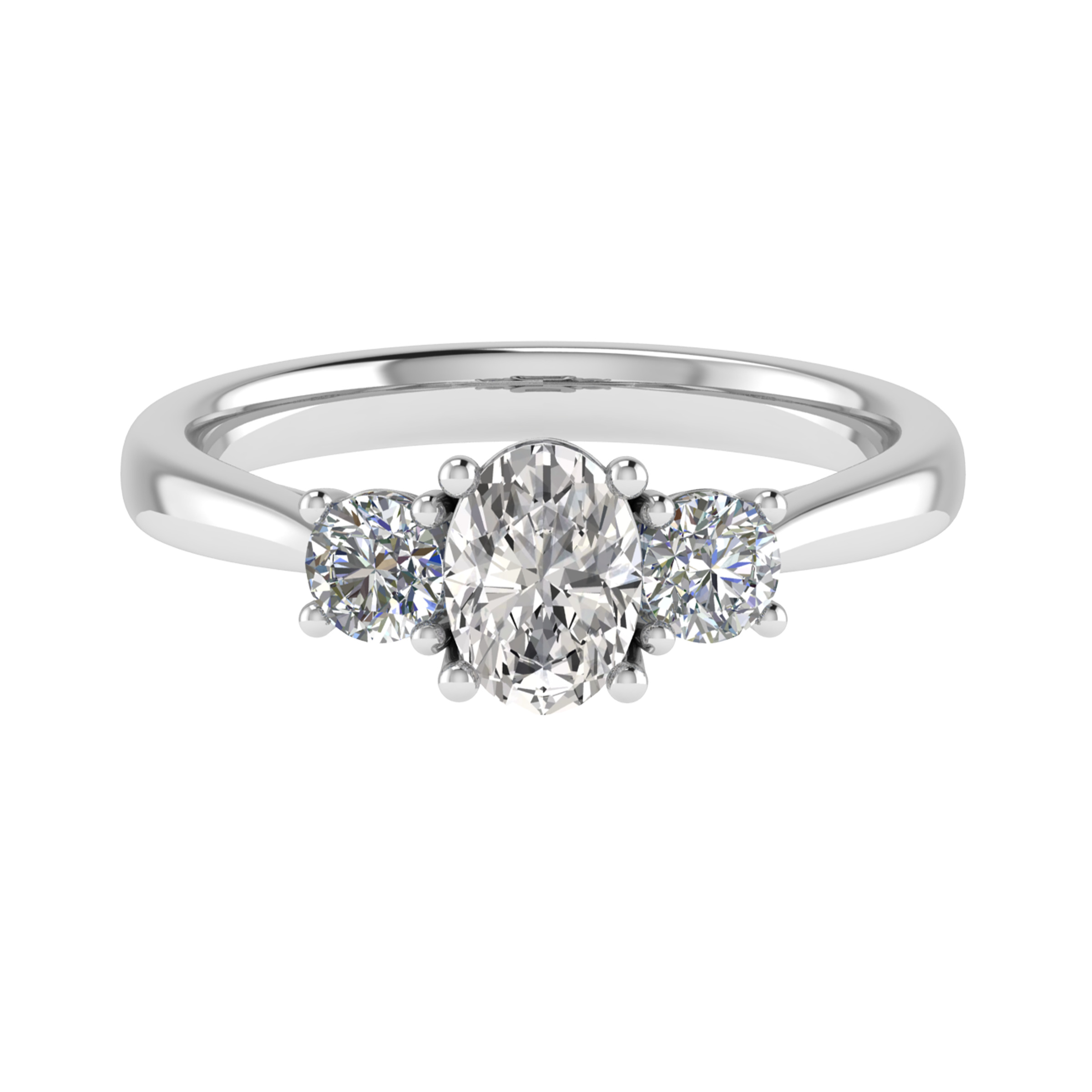 Anitra Natural Diamond Trilogy Engagement Ring