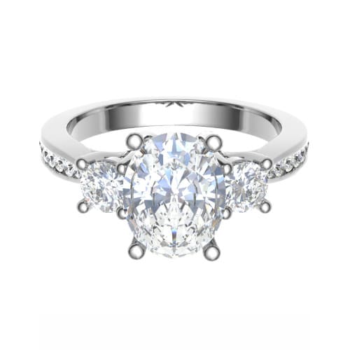 Nicole 0.50 - 1.25 Carat Lab Grown 4 Prong 3 Stone Diamond Ring