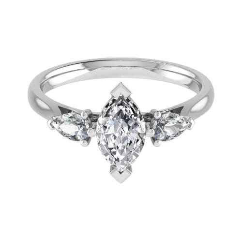 Dareca Lab Grown 4 Prong 3 Stone Diamond Ring