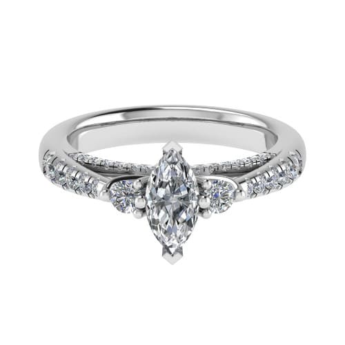 Darnisha Lab Grown 4 Prong 3 Stone Diamond Ring