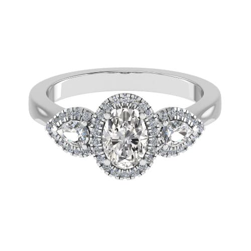 Daisi 0.50 - 1.25 Carat Lab Grown 4 Prong 3 Stone Diamond Ring
