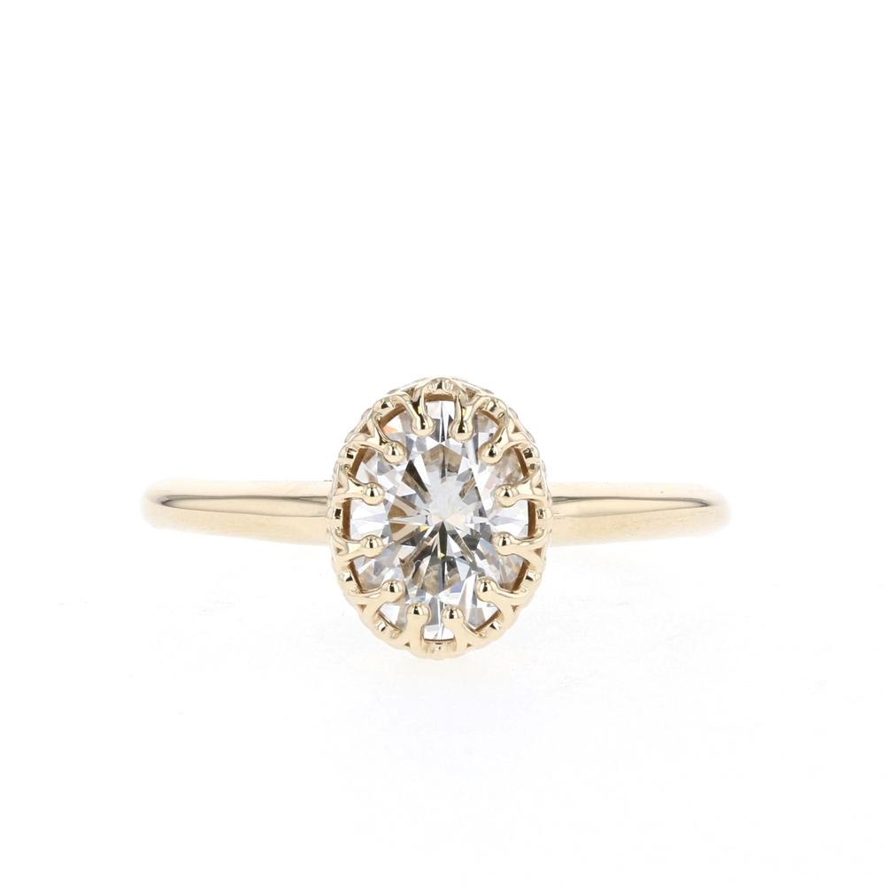  Cortny Natural Diamond Prong Classic Solitaire Engagement Ring