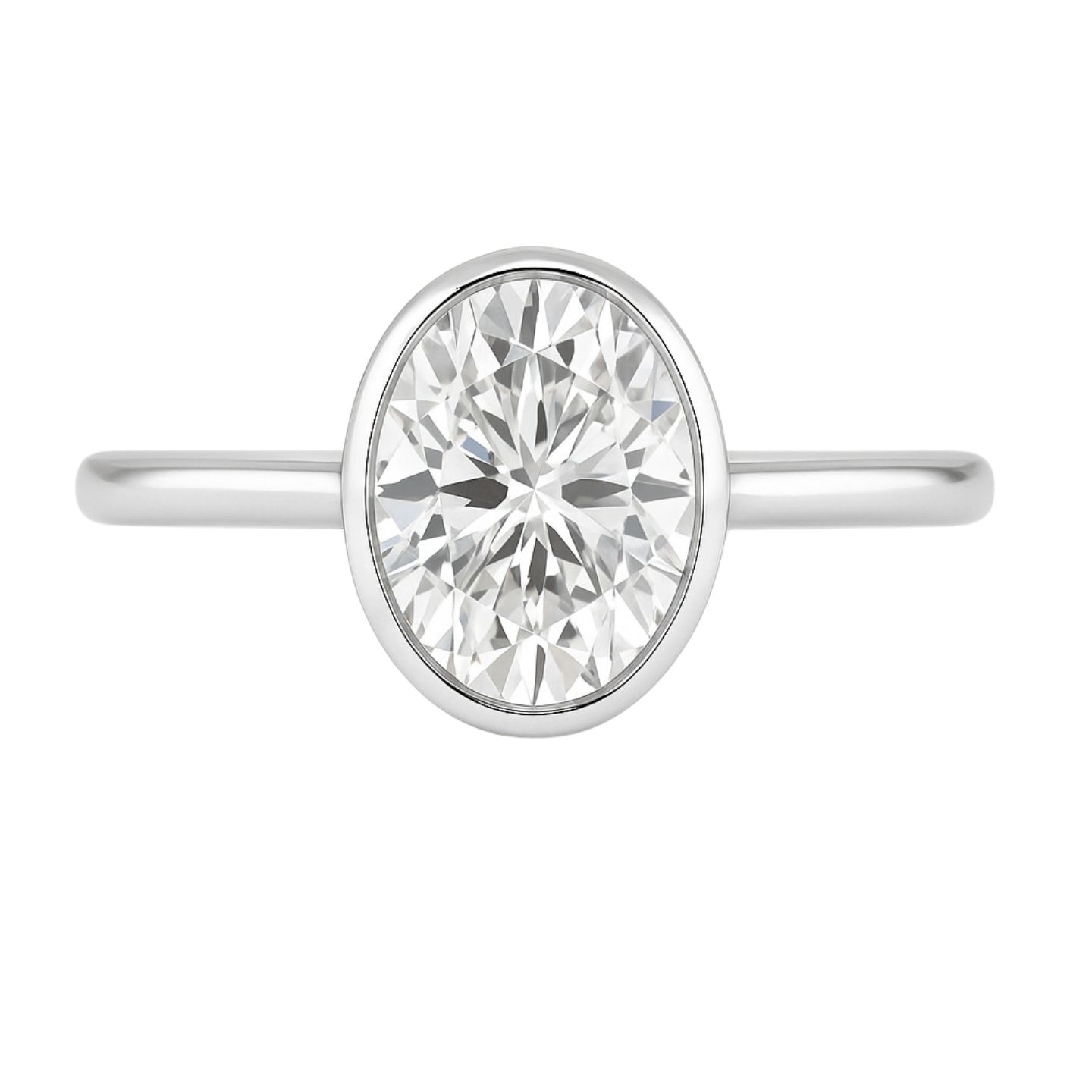 Cena Lab Grown Diamond Bezel Classic Solitaire Engagement Ring