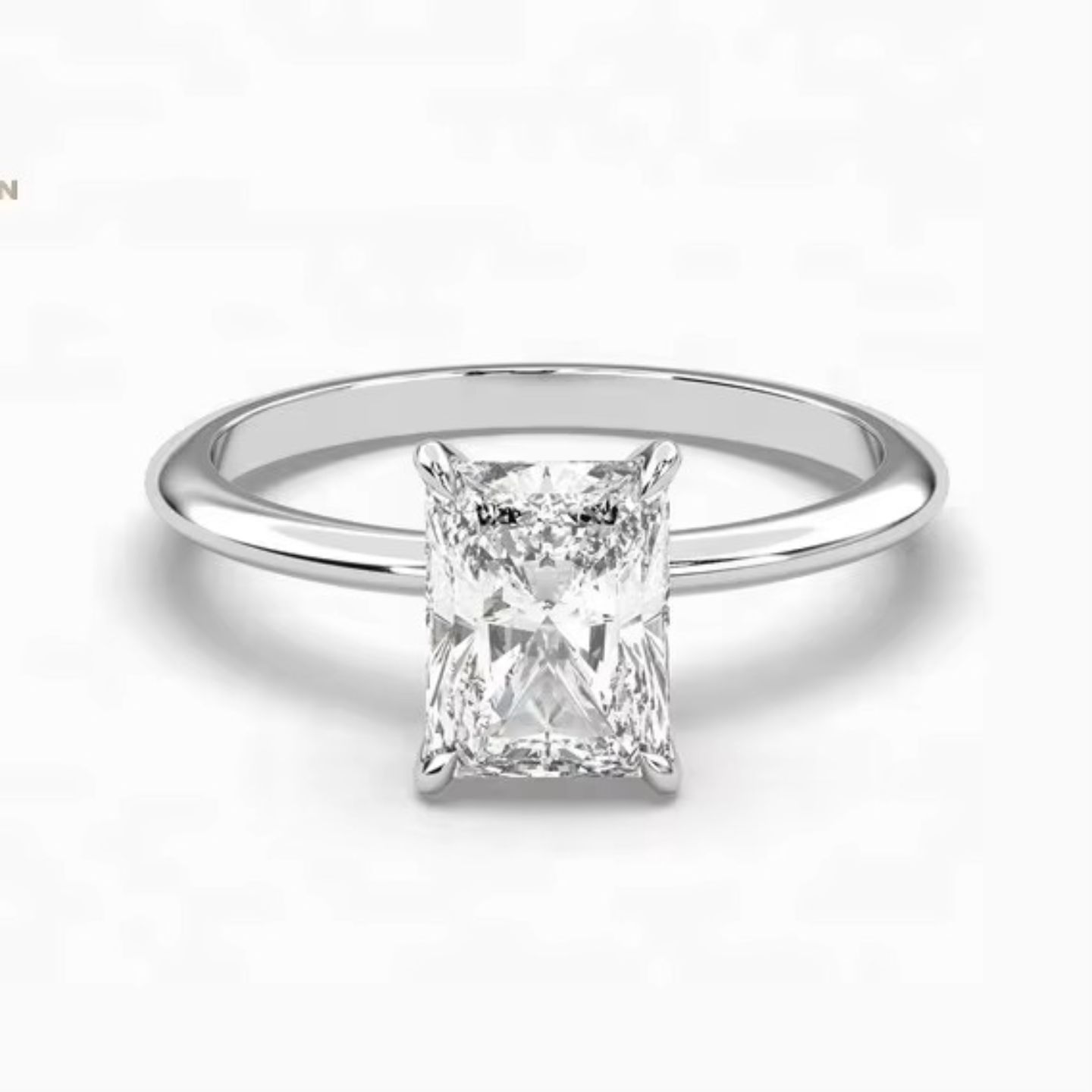  Chante Natural 4 Prong Classic Solitaire Engagement Diamond Ring