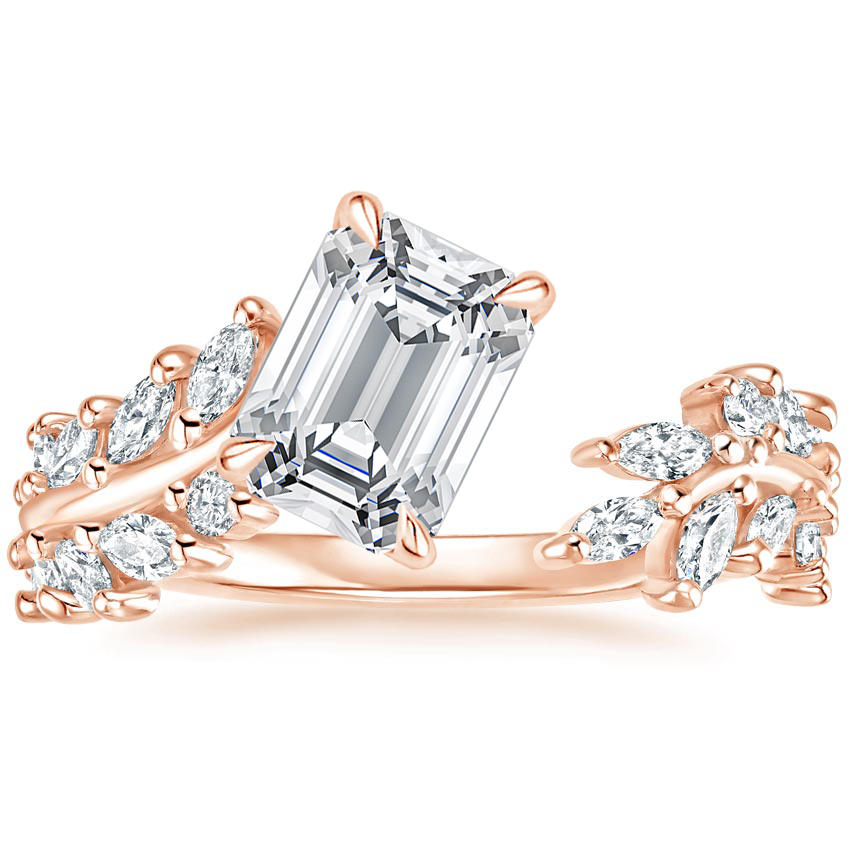  Charlee Lab Grown Diamond 4 Prong Side Stone Engagement Ring