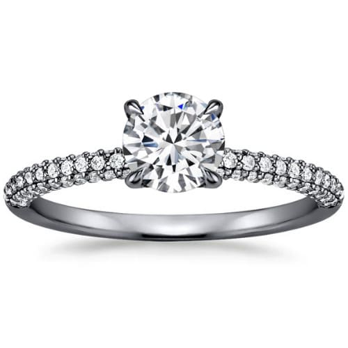Clare 0.20 - 3.00 Carat Lab Grown Diamond 4 Prong Side Stone Engagement Ring