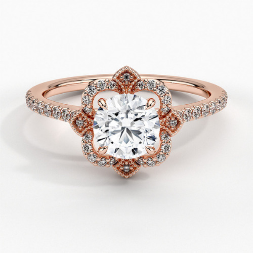 Loyla 0.20 - 3.00 Carat Lab Grown Diamond Vintage Engagement Ring