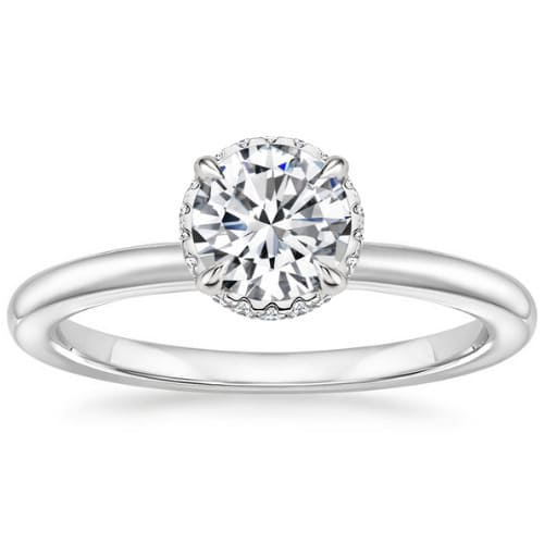 Coeli 0.20 - 3.00 Carat Natural Diamond 4 Prong Set Side Stone Engagement Ring