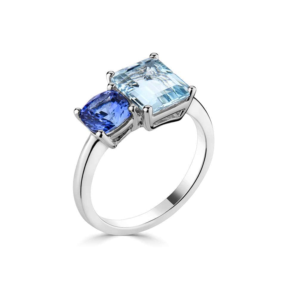 Kyra Aquamarine Rose Gold Prong 