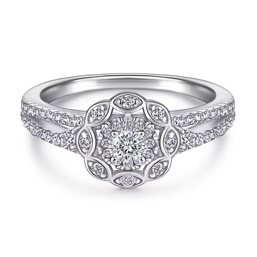 Cashlynn 0.20 - 2.00 Carat Lab Grown Diamond Vintage Engagement Ring