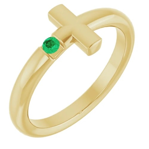 Yanely Emerald Yellow Gold 