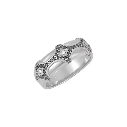 Zamya Platinum Black Diamond Ring