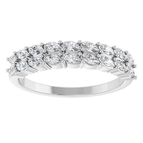 Diamanda Natural White Gold 4 Prong Diamond Ring