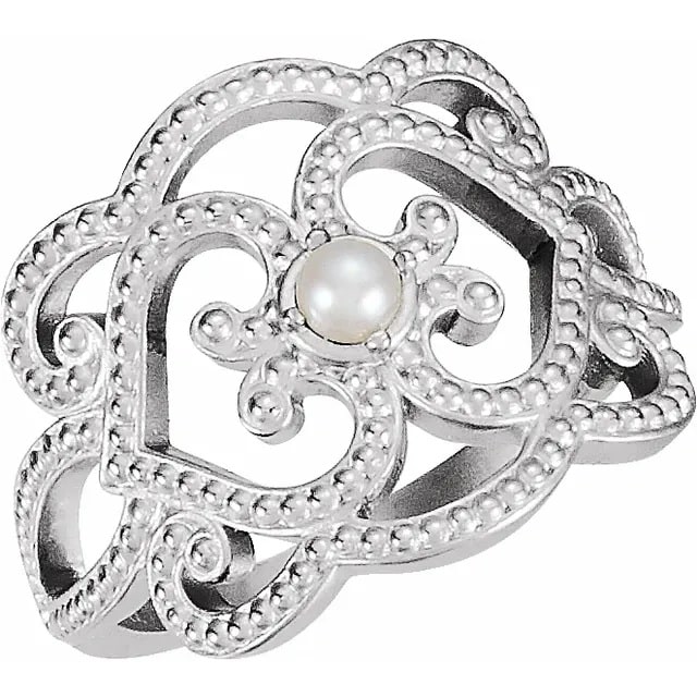Oliver Pearl Gemstone Diamond Ring