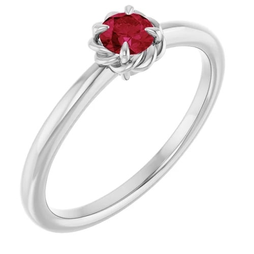 Zuleyka Natural Ruby Platinum 