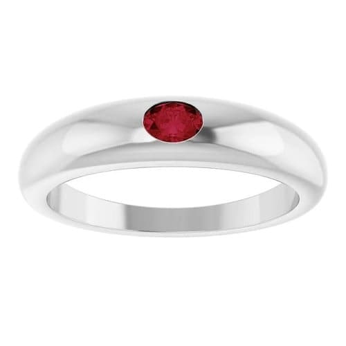Deeandra Natural Ruby Bezel 