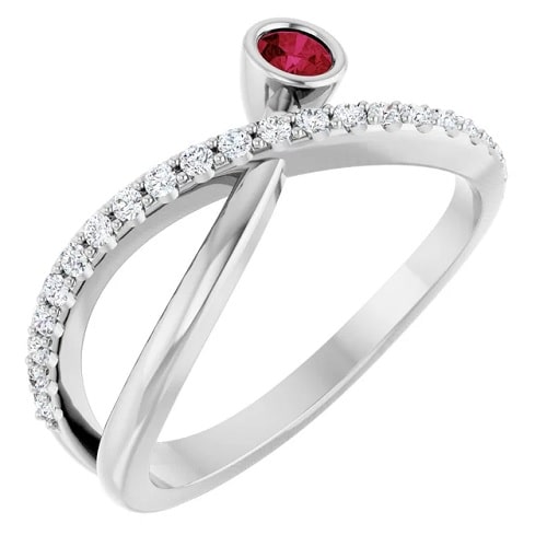 Lainey Natural Ruby Platinum 