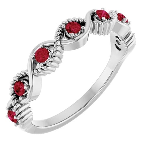 Lilah Natural Ruby Platinum 