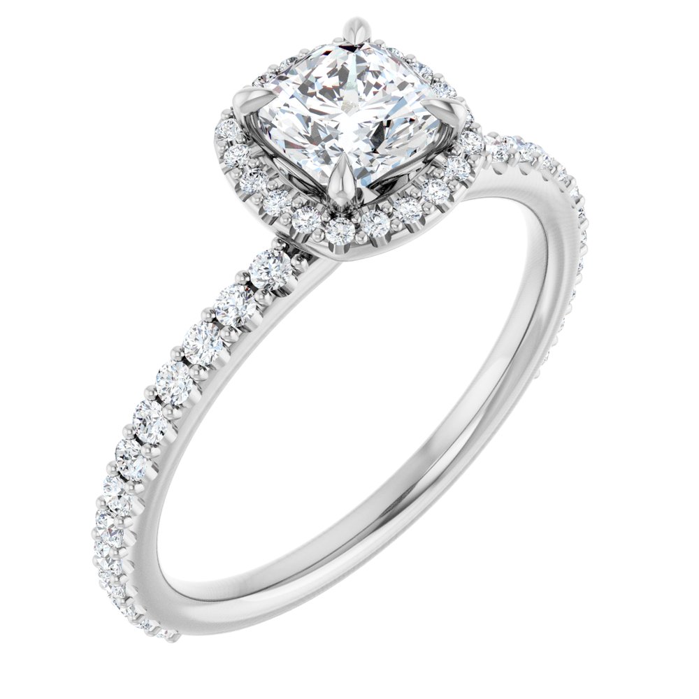 Aember Halo Engagement Ring