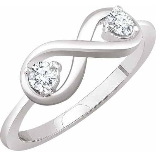 Christalyn 0.25 Carat Natural 3 Prong Two Stone Diamond Ring
