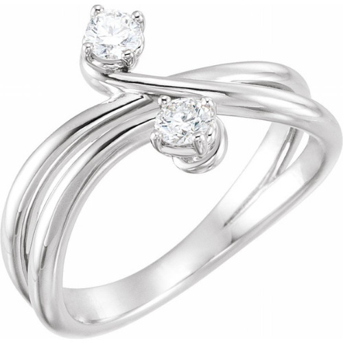 Collys Natural 4 Prong Two Stone Diamond Ring