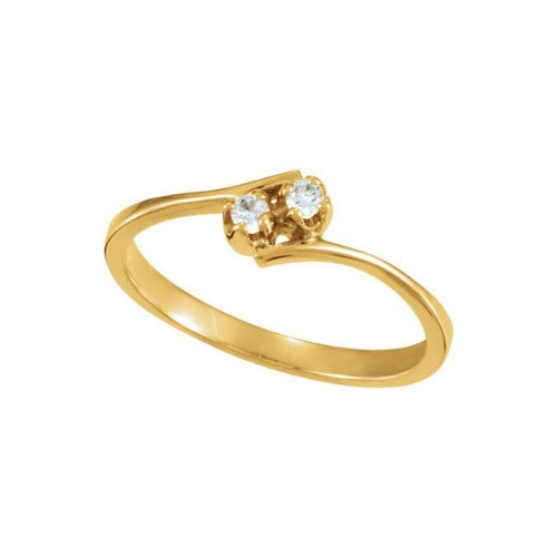 Nelly Natural 4 Prong Two Stone Diamond Ring