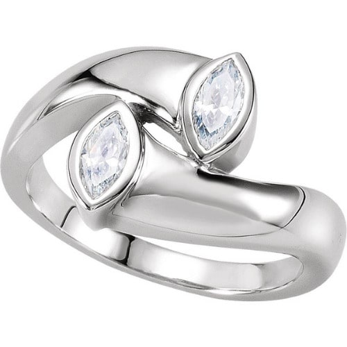 Noralyn 0.25 Carat Natural Bezel Two Stone Diamond Ring
