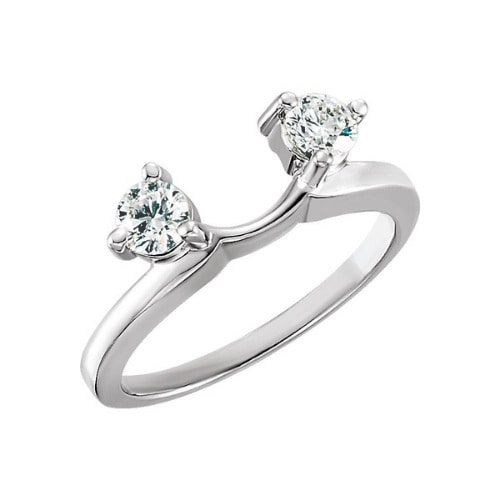  Coure Natural 3 Prong Two Stone Diamond Ring