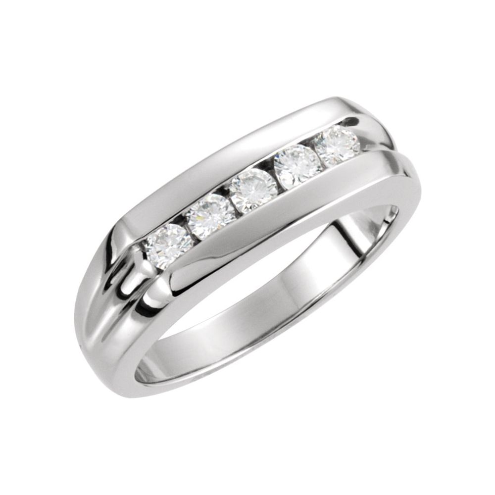 Defena 0.12 Carat Lab Grown Bezel 5 Stone Diamond Ring